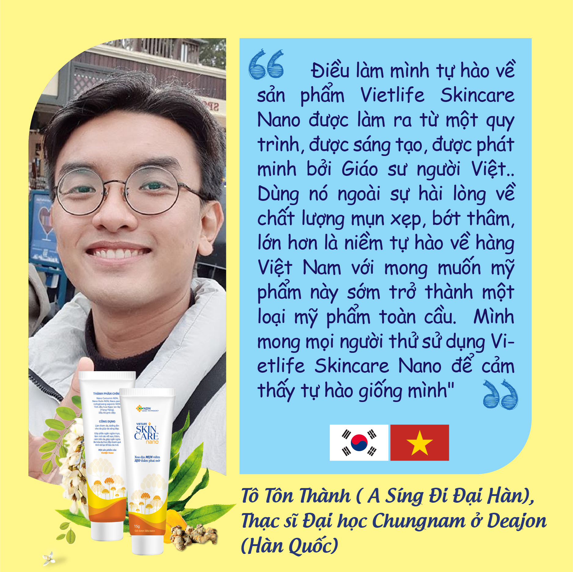 Điểm danh Vlogger du học sinh Hàn Quốc ủng hộ và tin dùng Vietlife Skincare Nano 1